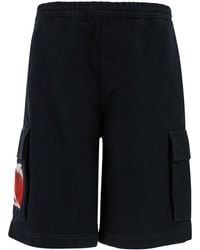 44 Label Group - Cargo Bermuda Shorts With Logo Embroidery - Lyst