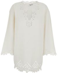 Isabel Marant - 'Sherazade' Crewneck Kaftan With Cut-Out Details And Scallop Hem - Lyst