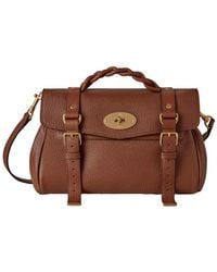 Mulberry - 'Alexa Heavy' Top Handle Bag With Twist-Lock Closure In - Lyst