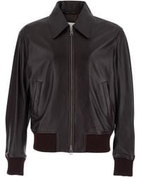 Ami Paris - Zipped Jacket With High Collar And Long Sleeves - Lyst
