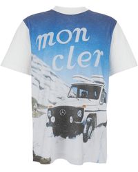 Moncler Genius - Crewneck T-Shirt With Logoed Motif And Car Print - Lyst