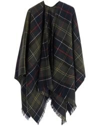 Barbour - Staffin Tartan Serape Is A Cape With Shawl Collar And Long Sle - Lyst