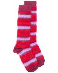 Marni Striped Knit Socks - Pink