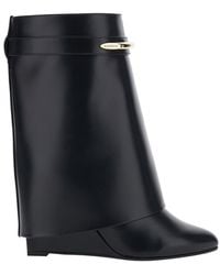 Givenchy - Stivaletti Con Tacco A Zeppa E Placca Logo Sul Lato - Lyst