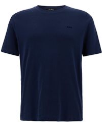 A.P.C. - T-Shirt Girocollo Con Stampa Logo - Lyst