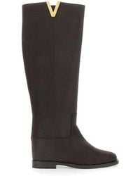 Via Roma 15 - Boot With Metallic V Detail - Lyst