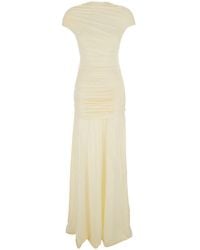 Self-Portrait - Jersey Draped Maxi Dress - Lyst