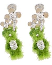 YVMIN - 'Grass Flower Bear' Earrings With 925 Rose Pla - Lyst