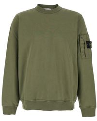 Stone Island - Military Cotton Crewneck Sweatshirt - Lyst