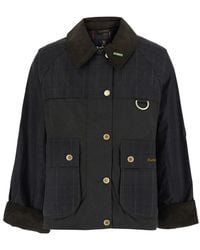 Barbour - 'Cottingham' Jacket With Collar And Logo Lettering On Th - Lyst