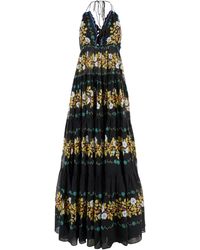 Etro - Maxi Dress With Floral Print - Lyst
