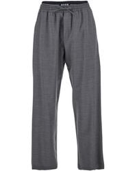 MSGM - Pantalone Con Vita Elasticizzata Con Coulisse - Lyst