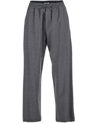 MSGM - Elastic Drawstring Waist Pants - Lyst