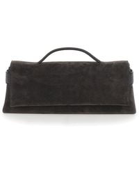 Brunello Cucinelli - Clutch 'Essence' Con Dettagli Monili Ai Lati - Lyst
