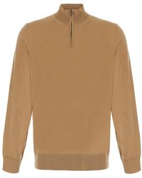 BOSS - Sweater With Half Zip Closure On The Front - Lyst