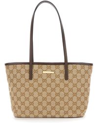 Gucci - 'Essence' Tote Bag With Two Top Handles And Automatic Button Closure - Lyst