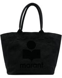 Isabel Marant - 'Yenky' Small Tote Bag With Logo On The Front - Lyst