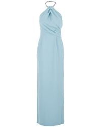 Solace London - Abito Lungo 'Riva' Con Scollatura Decorata Con Strass E - Lyst