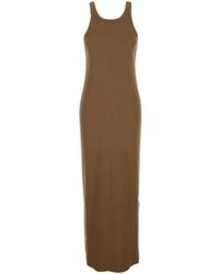 Jucca - Long Dress With Round Neck And Ribbed Design - Lyst