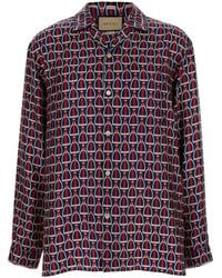 Gucci - And Long Sleeve Shirt With Horsebit Print - Lyst