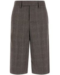 Le Plain - Check Bermuda Shorts With Check Motif And - Lyst