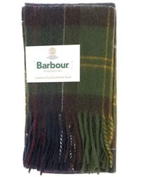 Barbour - Tartan Scarf With Tartan Motif And Fringes - Lyst