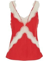 Pinko - Satin Jacquard Top - Lyst