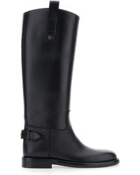 Burberry - Boots With Side Logo Plaque - Lyst