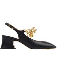 Chloé - Chloã Pumps With Decorative Logo Charm And Wide Heel - Lyst