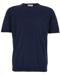 Roberto Collina - Crew Neck T-Shirt With Ribbed Finishes For - Lyst