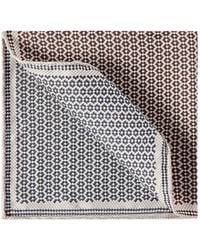 Brunello Cucinelli - Pocket Square With Chevron Motif And Geometric Print - Lyst