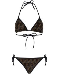 Fendi - Two-Piece Bikini With All-Over Monogram Pattern - Lyst
