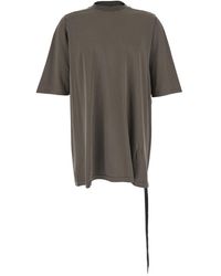 Rick Owens - Crew Neck T-Shirt With Raised Collar - Lyst