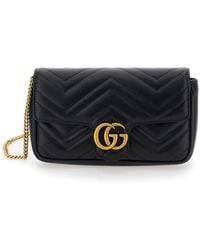 Gucci - 'Gg Marmont 2.0' Mini Crossbody Bag With Double G - Lyst
