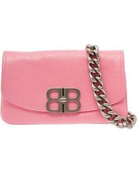 Balenciaga - Borsa A Tracolla Con Logo Bb Color Palladio - Lyst