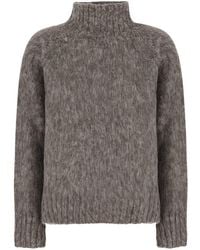 Antonelli - Reversible Anatolia Sweater With Round Neck And Long Sleeves - Lyst