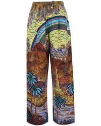 VLISCO DIALOGUES - Pants With Print And Tech Fabric - Lyst