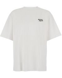 Maison Kitsuné - Oversized T-Shirt With Logo Lettering On Front An - Lyst