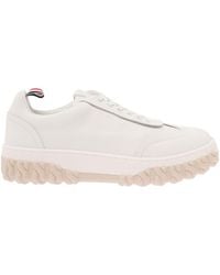 Thom Browne - 'Field' Low Top Sneakers With Cable Knit Sole And Tricolor Detail - Lyst