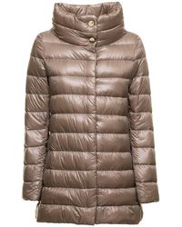 Herno - Amelia Taupe Colored Nylon Down Jacket - Lyst