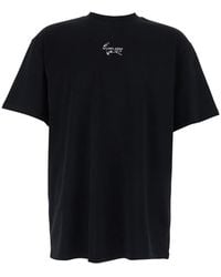 44 Label Group - Crew Neck T-Shirt With Logo On The Front And Maxi - Lyst