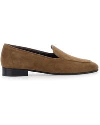 The Row - 'Adam' Loafers With Rounded Toe And Low Leather Heel In - Lyst