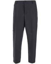 Grifoni - Pants With Elasticated Waist And Button Fastening - Lyst