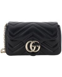 Gucci - 'Ophidia' Mini Bag With Chain-Link Shoulder Strap And Gg P - Lyst