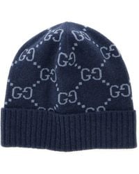Gucci - Beanie With All-Over Gg Motif - Lyst