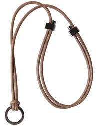 Brunello Cucinelli - Leather Cord Necklace With Key Fobs And Logo Necklaces - Lyst