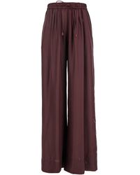 Forte Forte - Bordeaux Pants With Elastic Drawstring Waist - Lyst