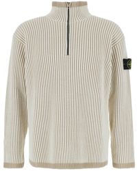 Stone Island - Virgin Wool Knitted Sweater - Lyst