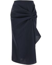 McQueen - Skirt With Asymmetric Design And Front Seam Wit - Lyst