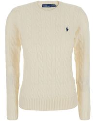 Polo Ralph Lauren - Cable Knit Sweater Julianna Wool Tops - Lyst